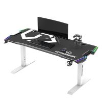 ULTRADESK Herní stůl FORCE SNOW - bílý, 166x70 cm, 76.5 cm, s XXL podložkou pod myš, držák (4)