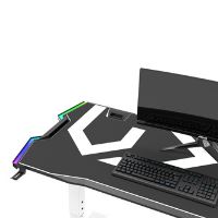 ULTRADESK Herní stůl FORCE SNOW - bílý, 166x70 cm, 76.5 cm, s XXL podložkou pod myš, držák (19)