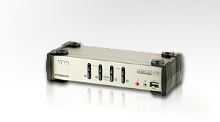 ATEN 4port KVMP USB+PS/2, USB HUB, audio, 1.2m