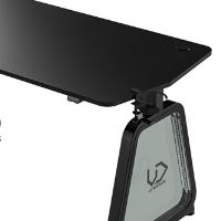 ULTRADESK Herní stůl BOOSTER, 136x70,5 cm, 75 cm, RGB podsvícení, držák sluchátek i nápojů (8)
