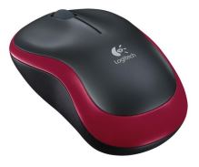 LOGITECH M185 - Myš - optický - bezdrátový - 2.4 GHz - bezdrátový přijímač USB - červená