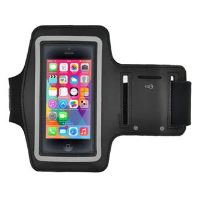 Fitness pouzdro na mobil černé neoprén, s páskem kolem paže 124 x 59 x 10 mm