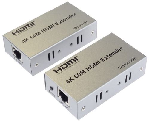 HDMI extender na 60m přes jeden kabel Cat5e/Cat6